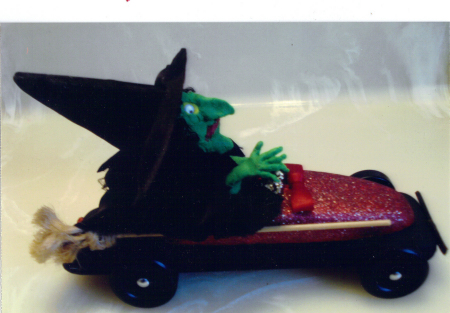 wicked witch carved and decorated by me