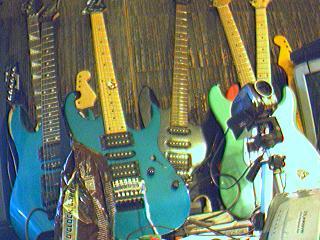 collection of guitars