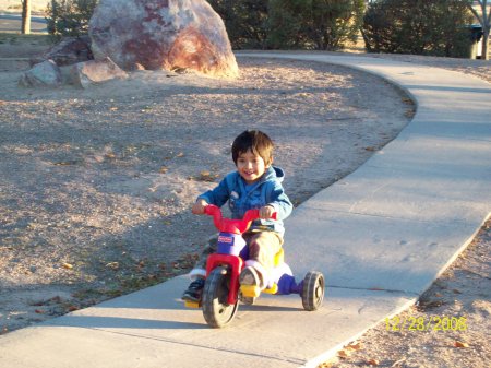 Nico on bike