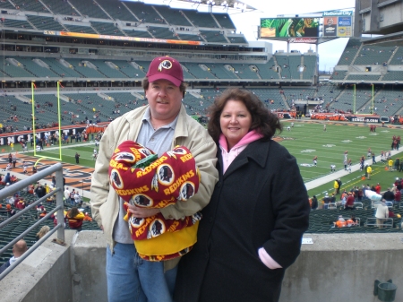 Me and my wife at the Bengals_Redskins Game