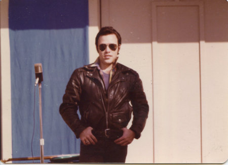 publicity photo with my leather jacket