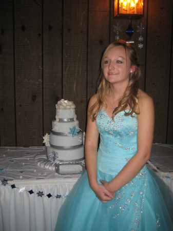 Ashley and her cake