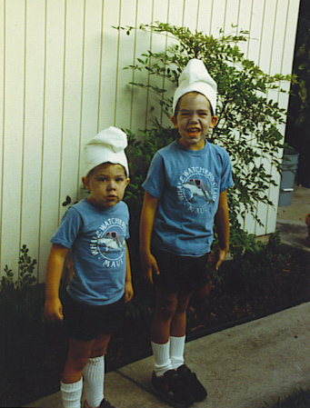 My boys a long time ago, when they were smurfs