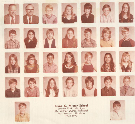 Mr. Watson's 6th grade class, 1972-73