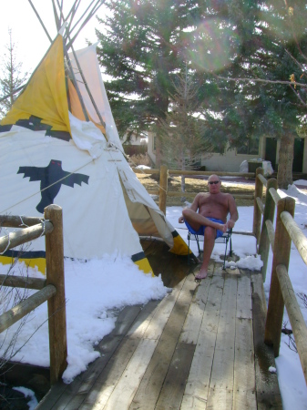 That is snow. Hot springs Wy.