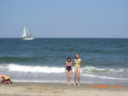 Sophia and her friend McKenzie at Va. Beach
