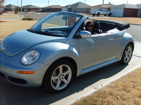 steph in her beetle