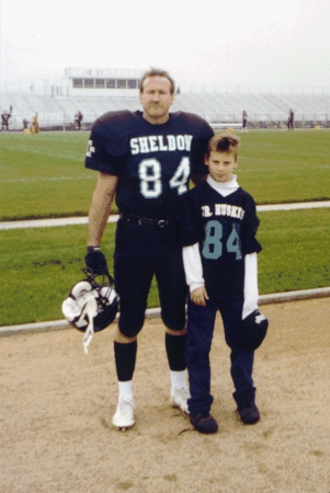 Me and my son at the 1999 AAYFC coaches game