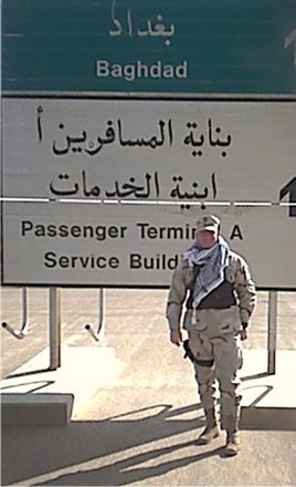 Todd at Baghdad Internation Airport 2003
