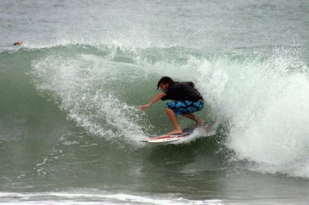 Stephen surfing