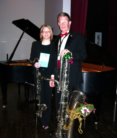 Jenny & Bob w/ Bass Sax (Christmas!)