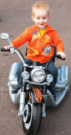 My son Jake and his Harley.