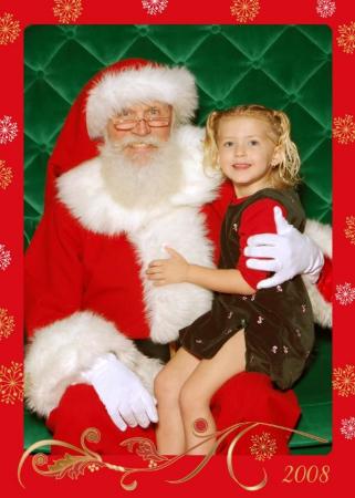 My Granddaughter and Santa 2008
