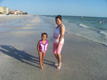 Ree & Takara on the beach, Florida