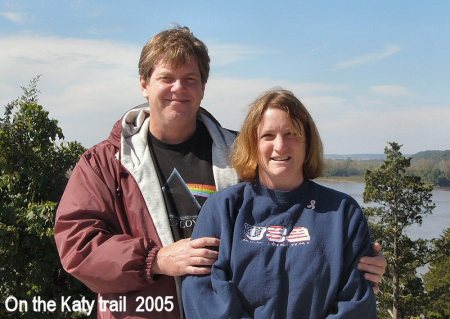 My wife Cindy and I on the Katy trail