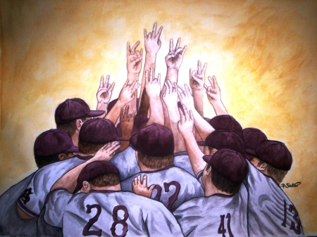 ASU baseball painting of Josh #41