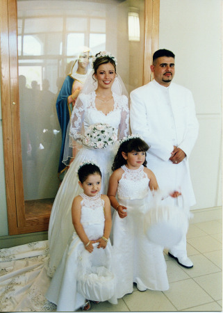 wife and me and two flower girls