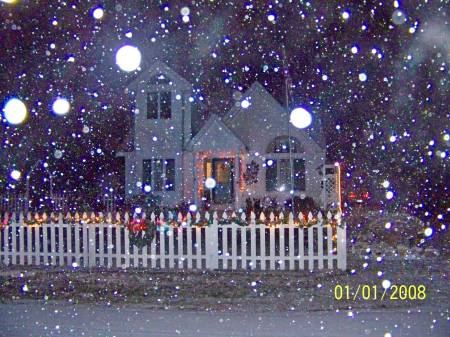 snow at the house