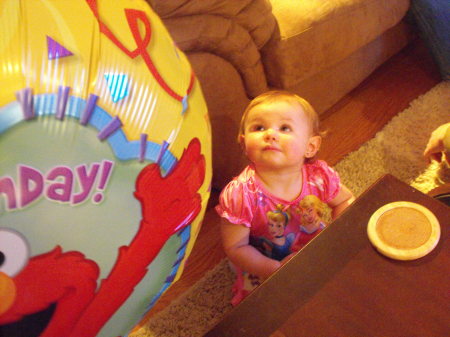 loving her balloons