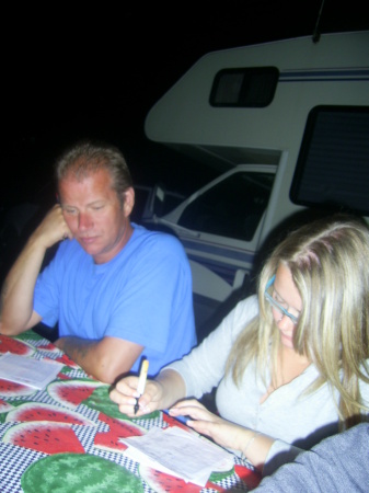 camping, Al hubby, Katie our daughter