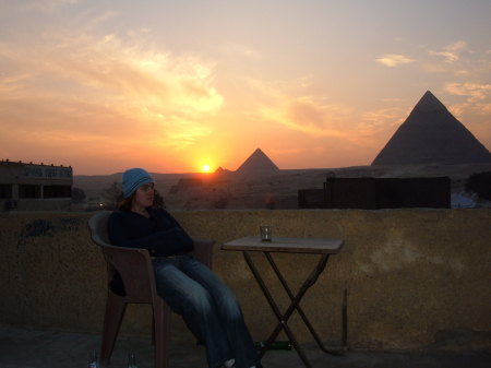 Giza, Egypt, rooftop sunsets