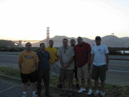 In front of the Golden Gate