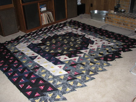 Triangle quilt top