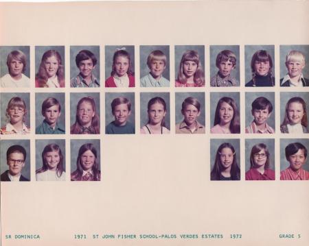 1971 - 1972 5th Grade Class; Sr. Dominica