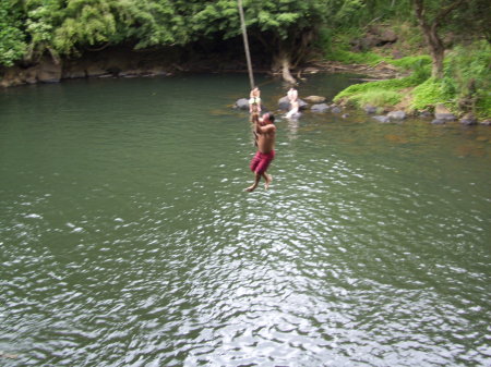 Kipu  Falls Rope swing...