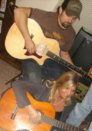 Pickin  with my son Eric  2008
