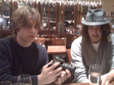 Angus and friend at dinner in San Francisco