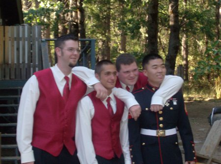 Aaron with his groomsmen
