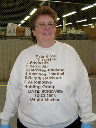 Rhonda's neat "good-bye" shirt!