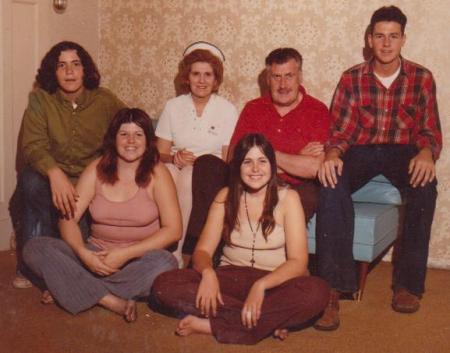Family 1972. Mary, Irene, Greg, Mom, Dad, Me.