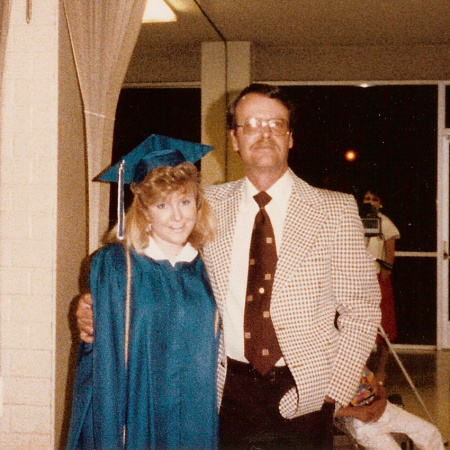 1986 8th grade graduation w/ my pops