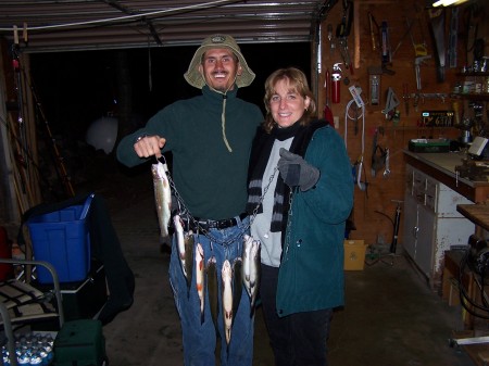 Stringer of trout