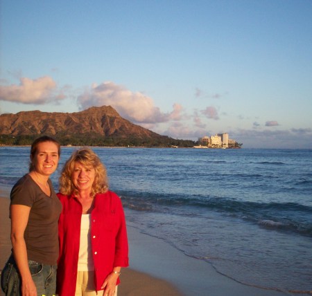 First day in Hawaii-Diamond Head in background