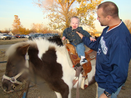 Jax didn't want to ride the pony