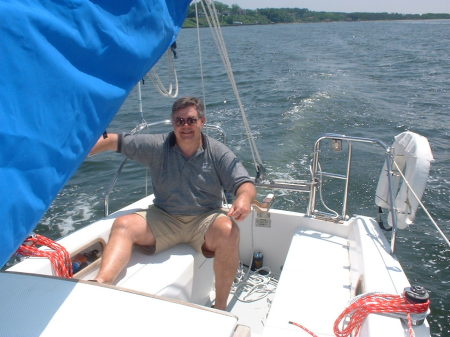 Sailing with my Annapolis roommate 1999