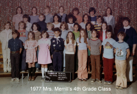 Mrs. Merrill's 4th Grade Class 1977