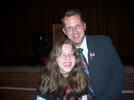 My daughter Kourtney with Dave Pelzer