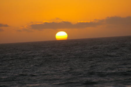 SUNSET ON THE BEACH