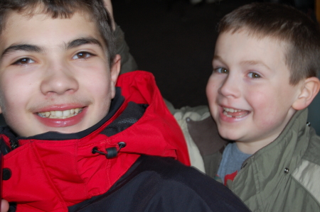 Joshua and Dario Skiing