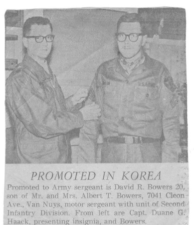 A new Sergeant in Korea..