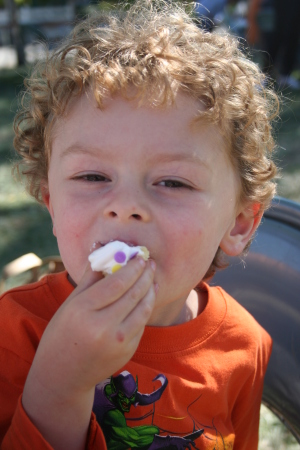 Nathan eating - October festivities