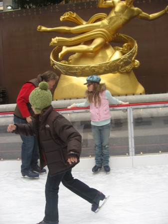 Ice skating at Rockefeller Center