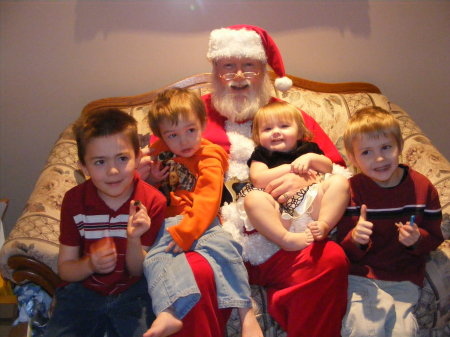 Christmas with Santa (Grandpa) 2008