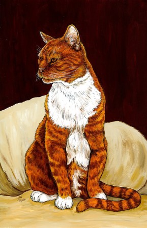 Cat Painting in Acrylic Paint