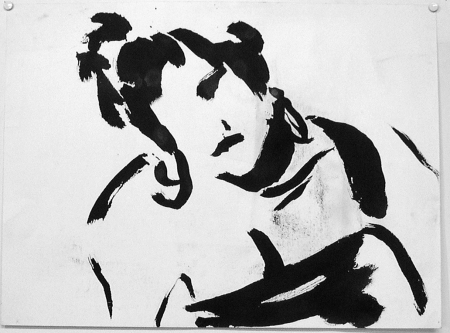 This is a Sumi Ink portrait from BFA days