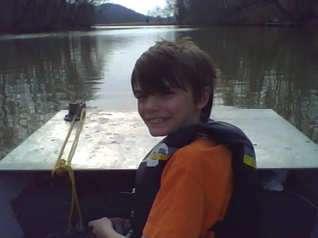 Michael Taking a Boat Ride